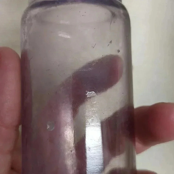 Purple Apothecary Glass Cylinder  Bottle - Picture 5 of 6